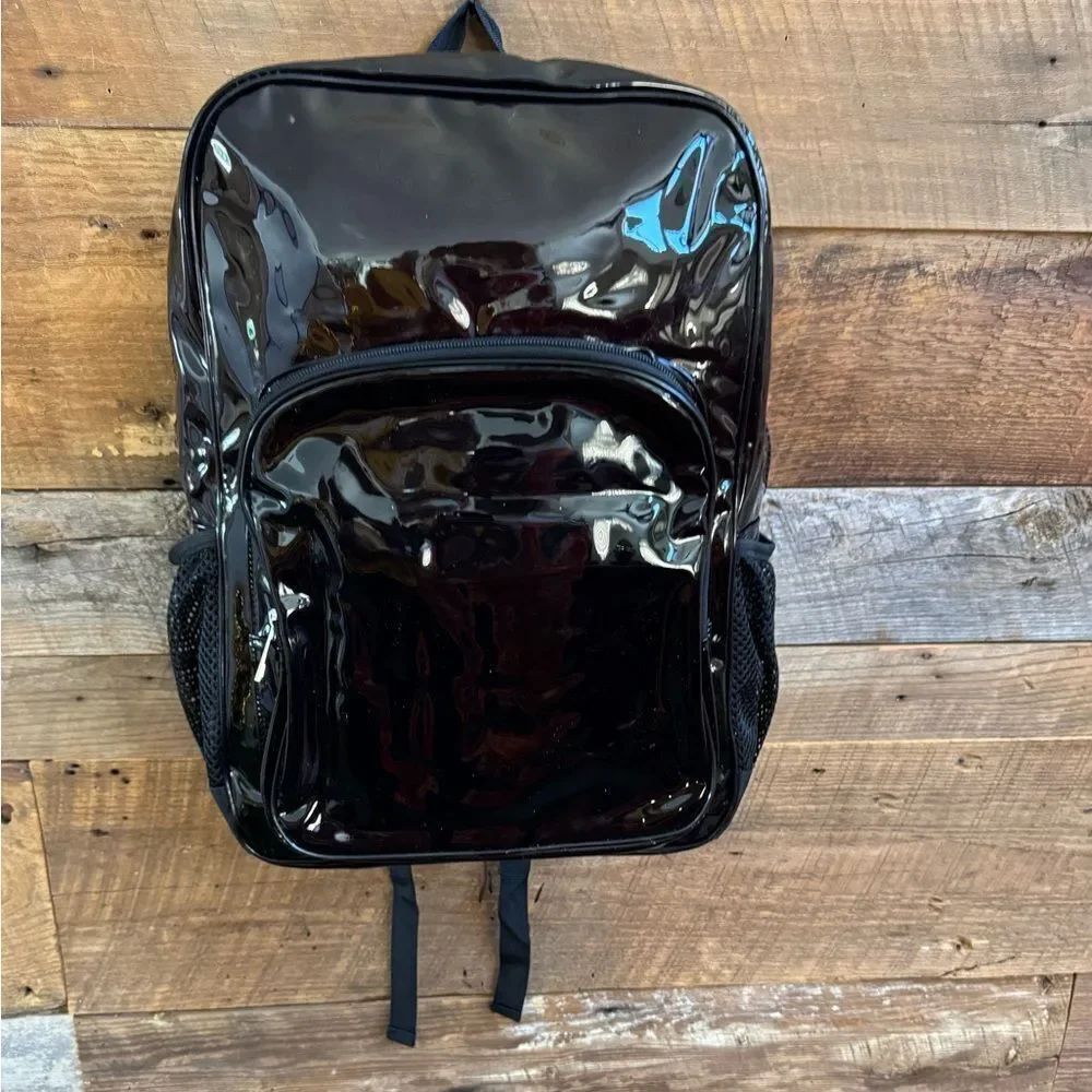 Smoky Clear Vinyl Backpack – Multi-Pocket – 17”x13”